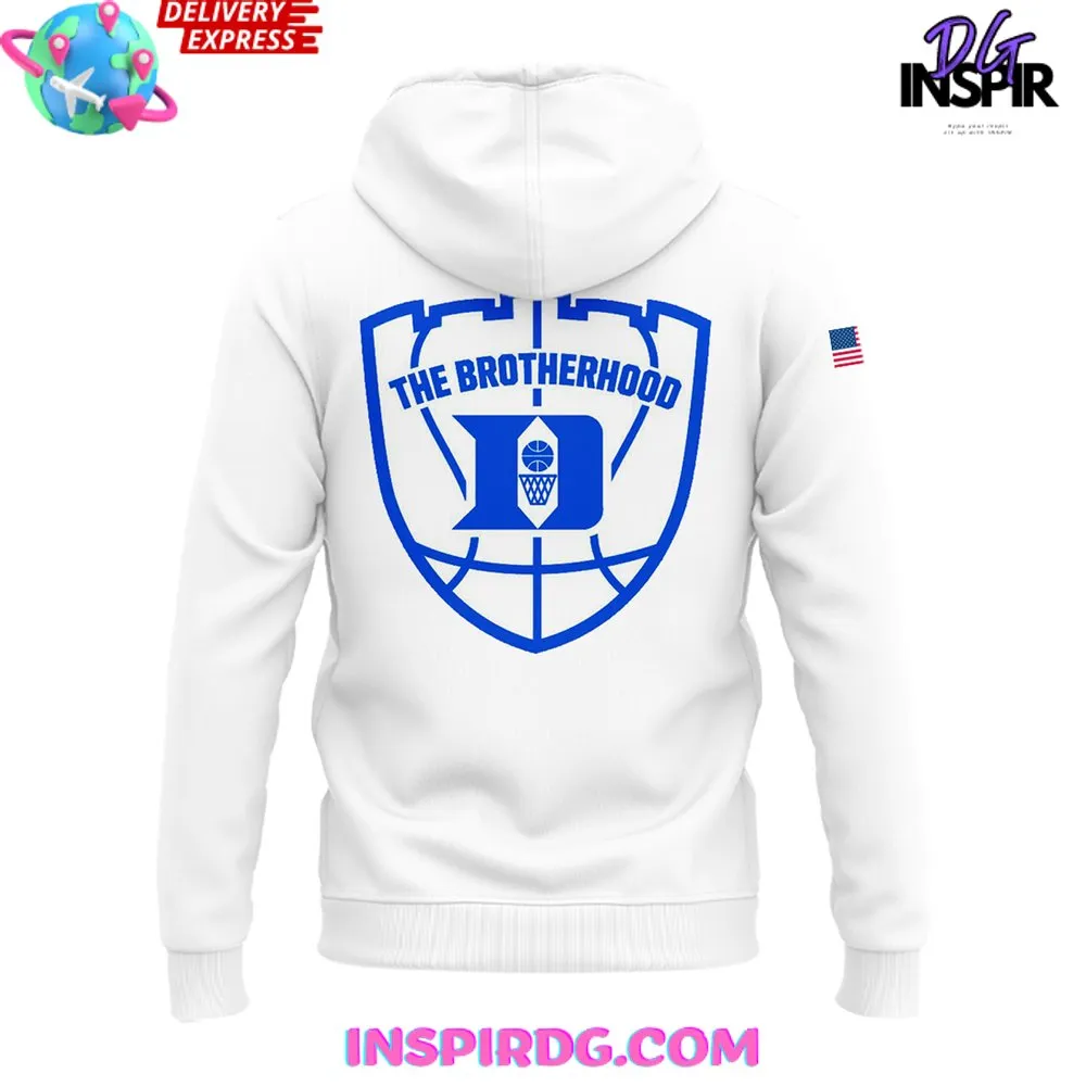 -Duke Blue Planet The Brotherhood 2024 White Hoodie