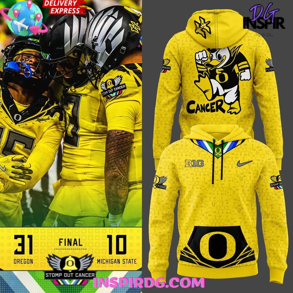 -Oregon Ducks Stomp Out Cancer 2024 Chemistry Hoodie