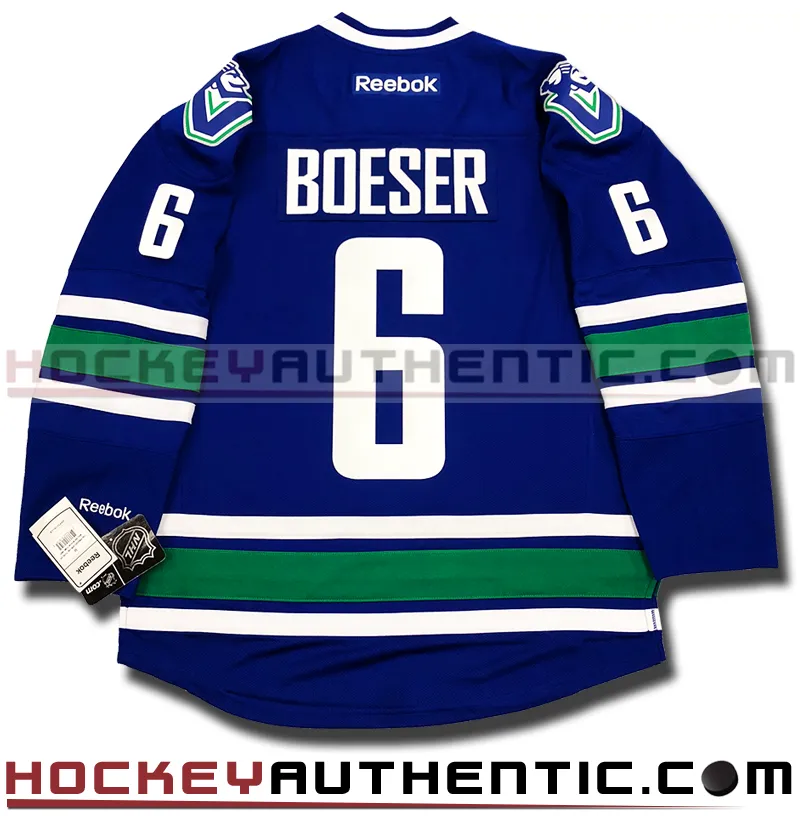 ANY NAME AND NUMBER VANCOUVER CANUCKS THIRD PREMIER REEBOK NHL JERSEY