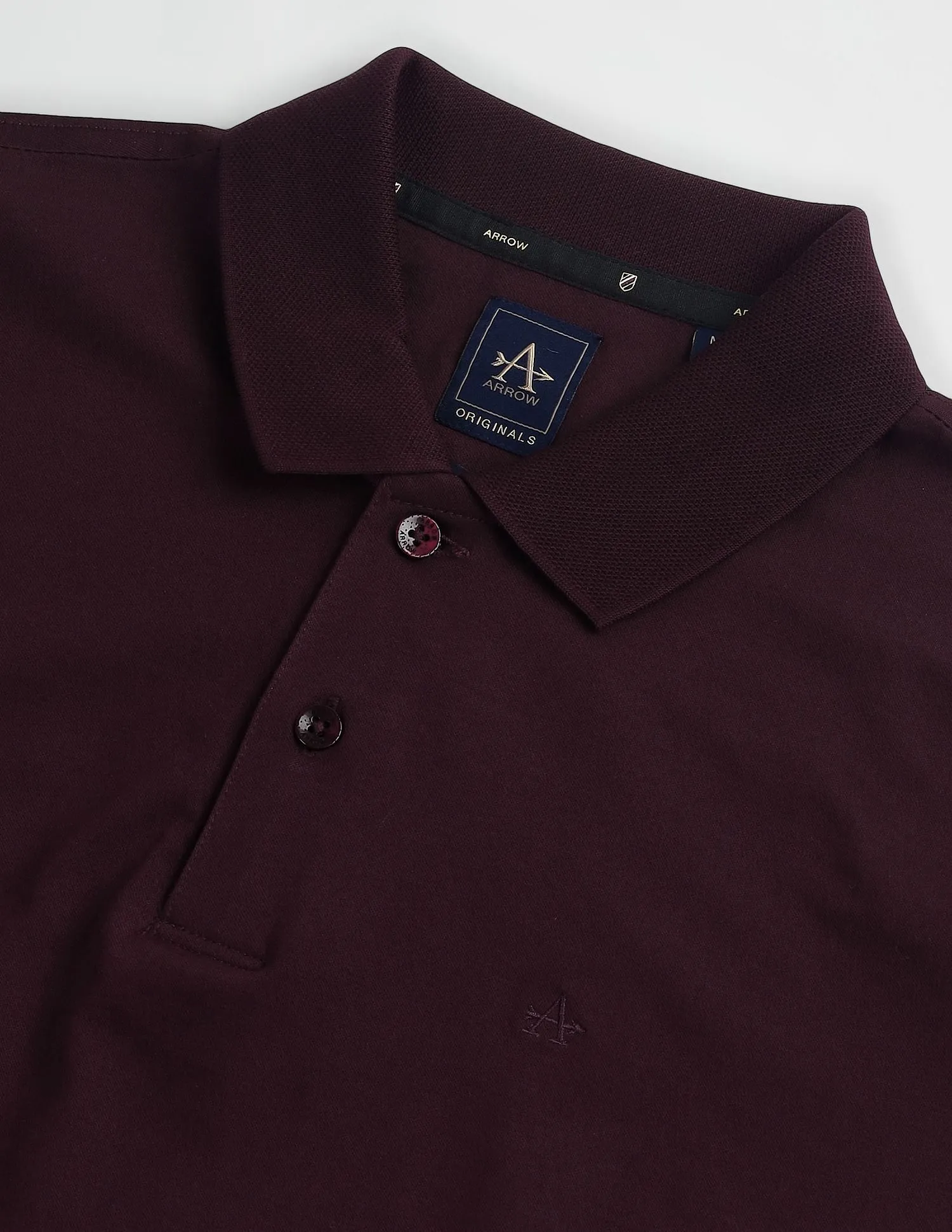 Arrow Solid Cotton Polo Shirt