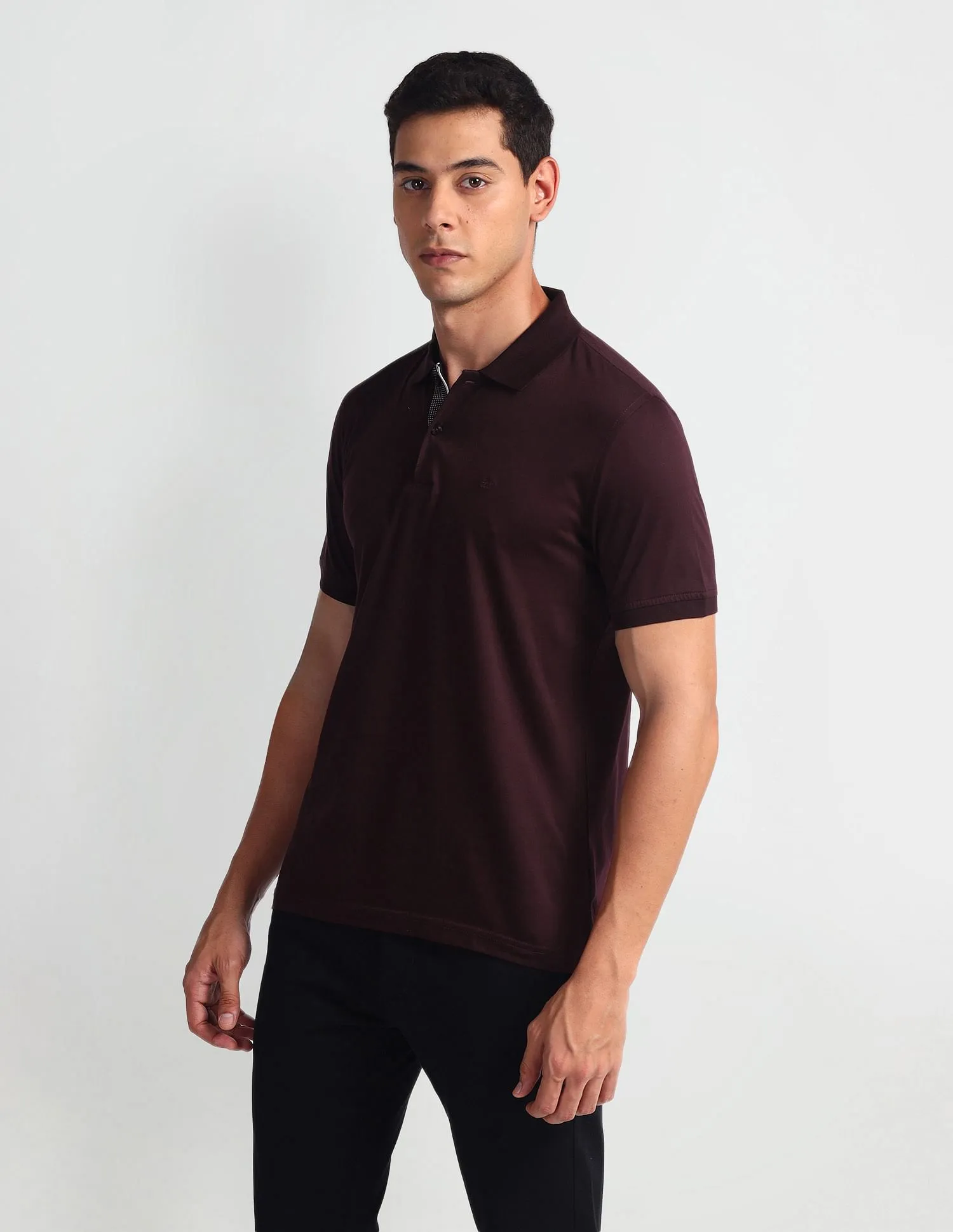 Arrow Solid Cotton Polo Shirt