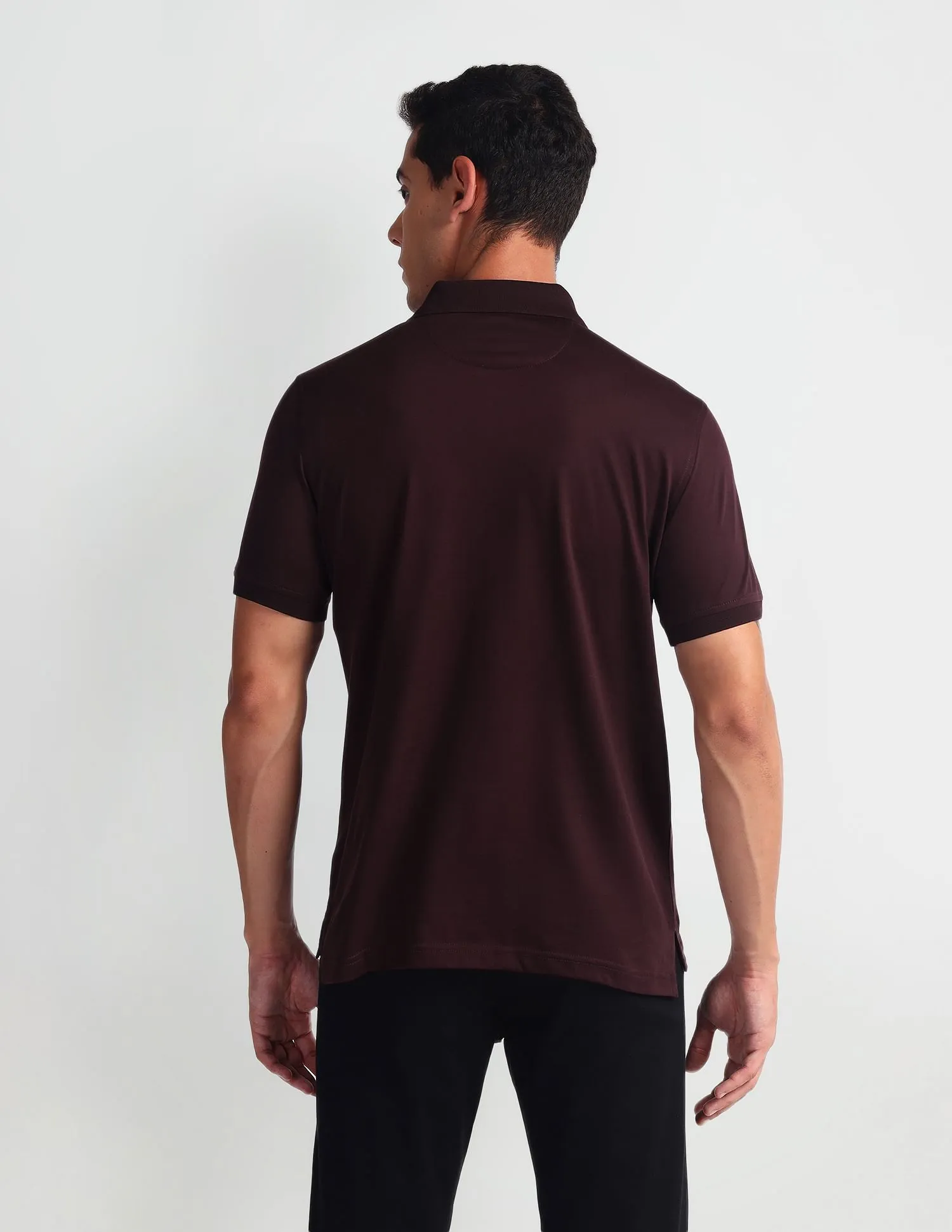 Arrow Solid Cotton Polo Shirt