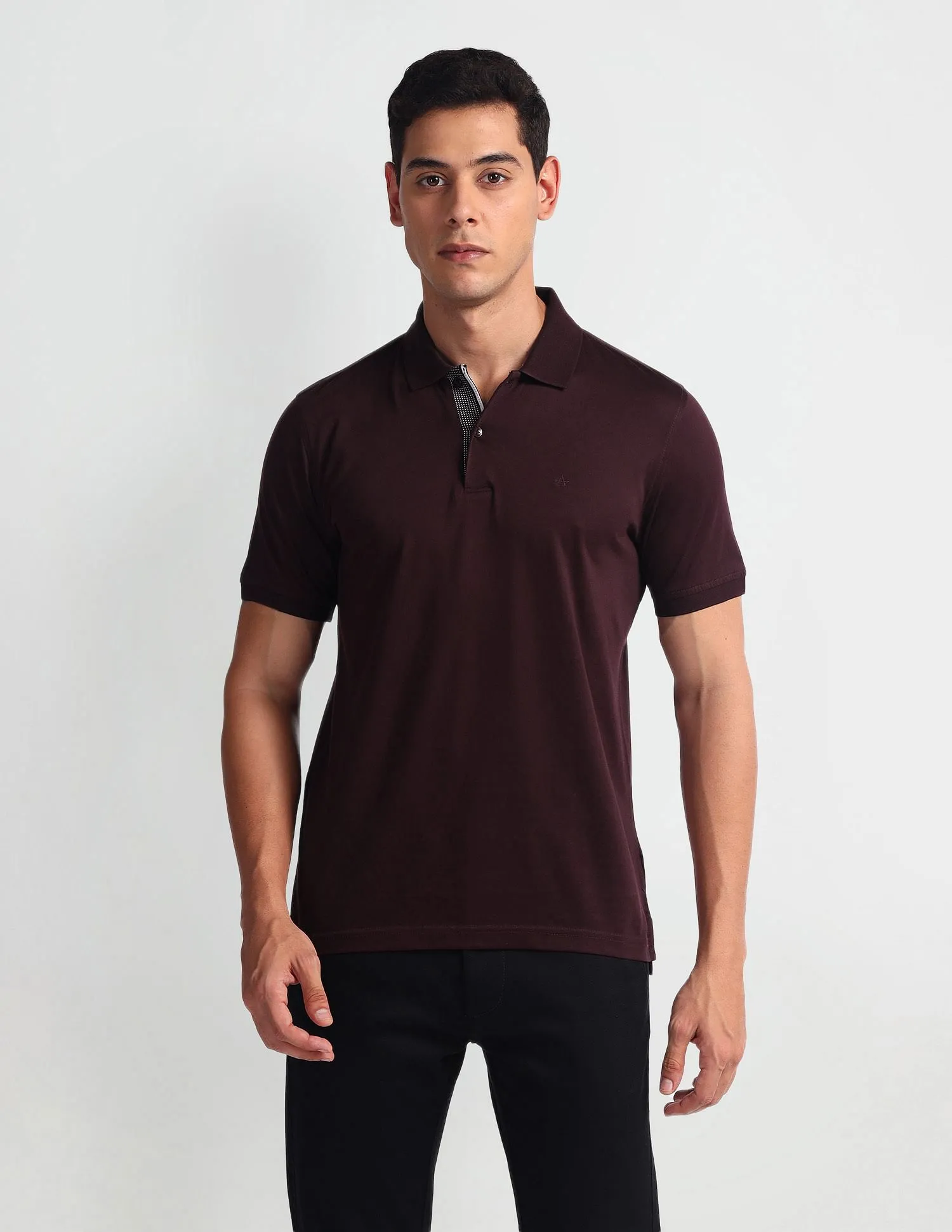 Arrow Solid Cotton Polo Shirt