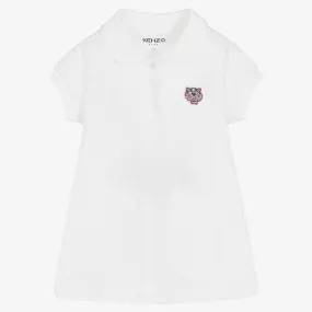 Baby Girls White Tiger Polo Dress