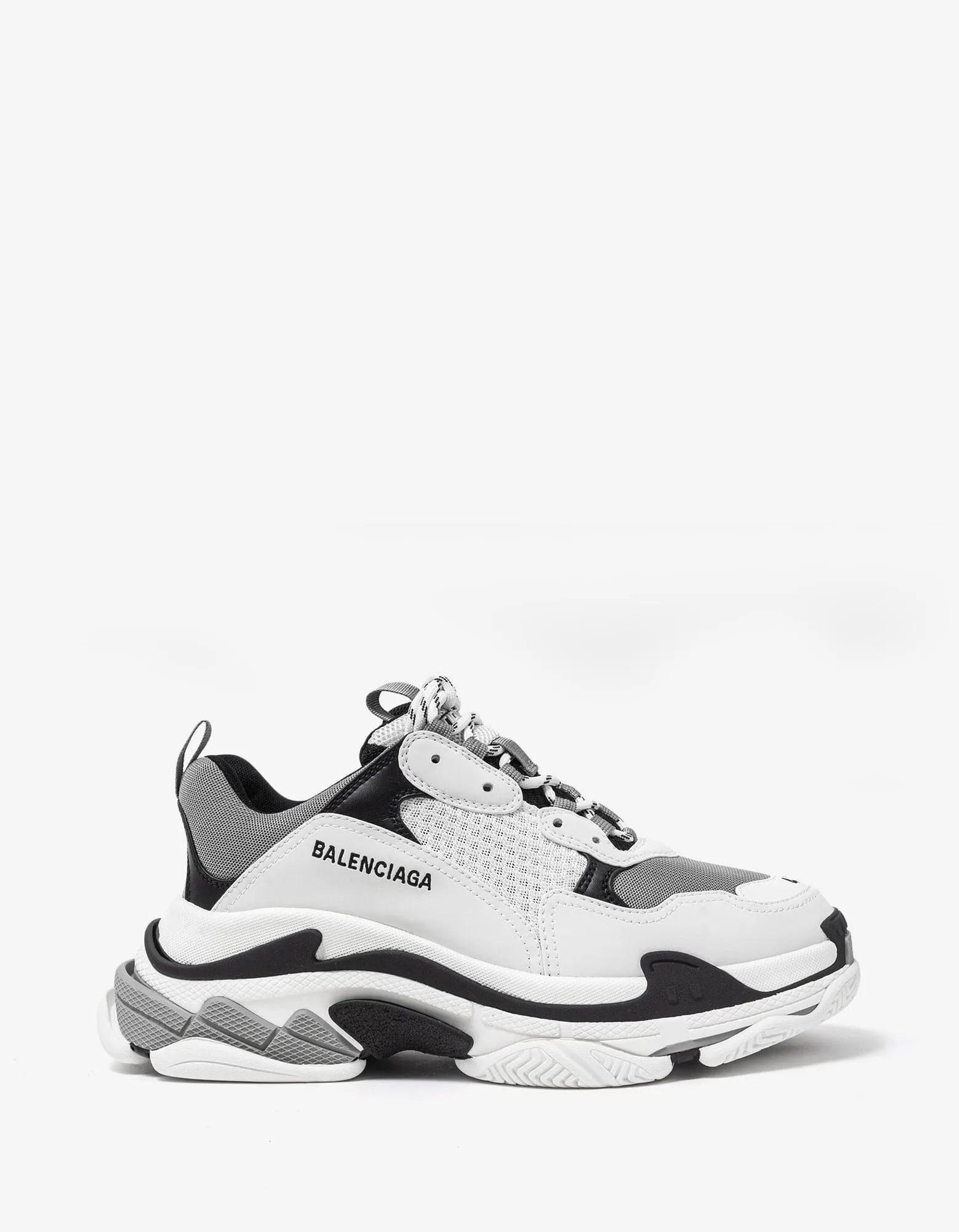 Balenciaga Triple S White & Black Trainers