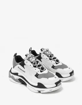 Balenciaga Triple S White & Black Trainers