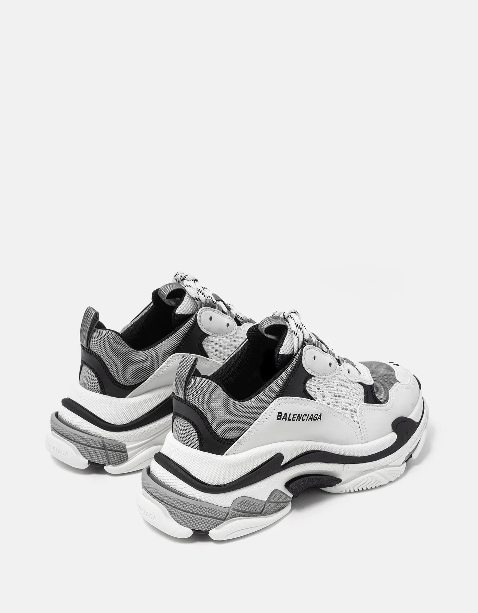 Balenciaga Triple S White & Black Trainers