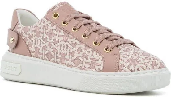 Bally Maily low-top monogram sneakers Pink