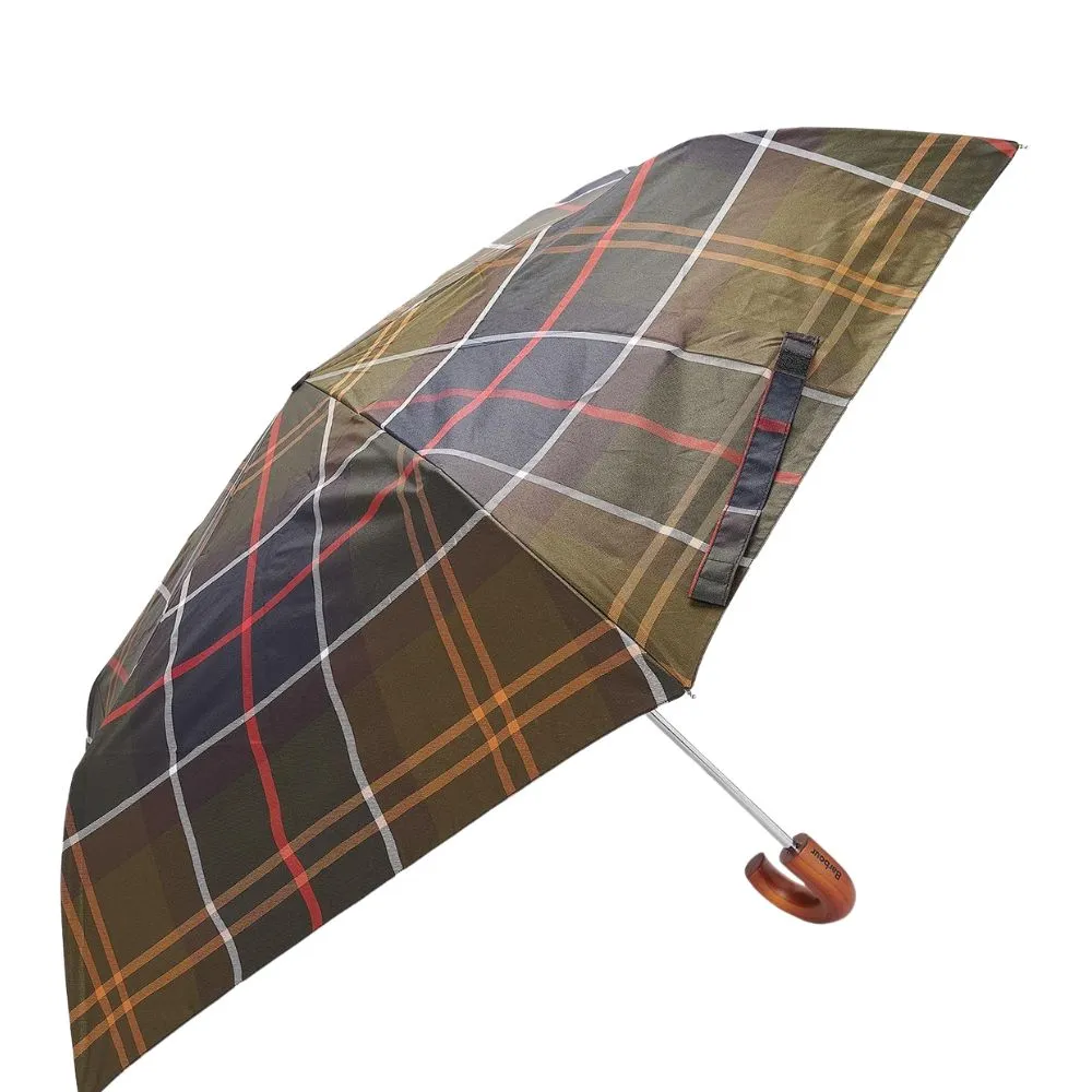 Barbour Tartan Mini Umbrella | Menswear Online