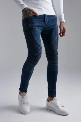 Biker Panel Slim Fit Jeans