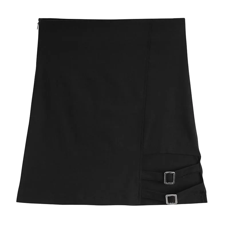 Black Skirt With Buckle