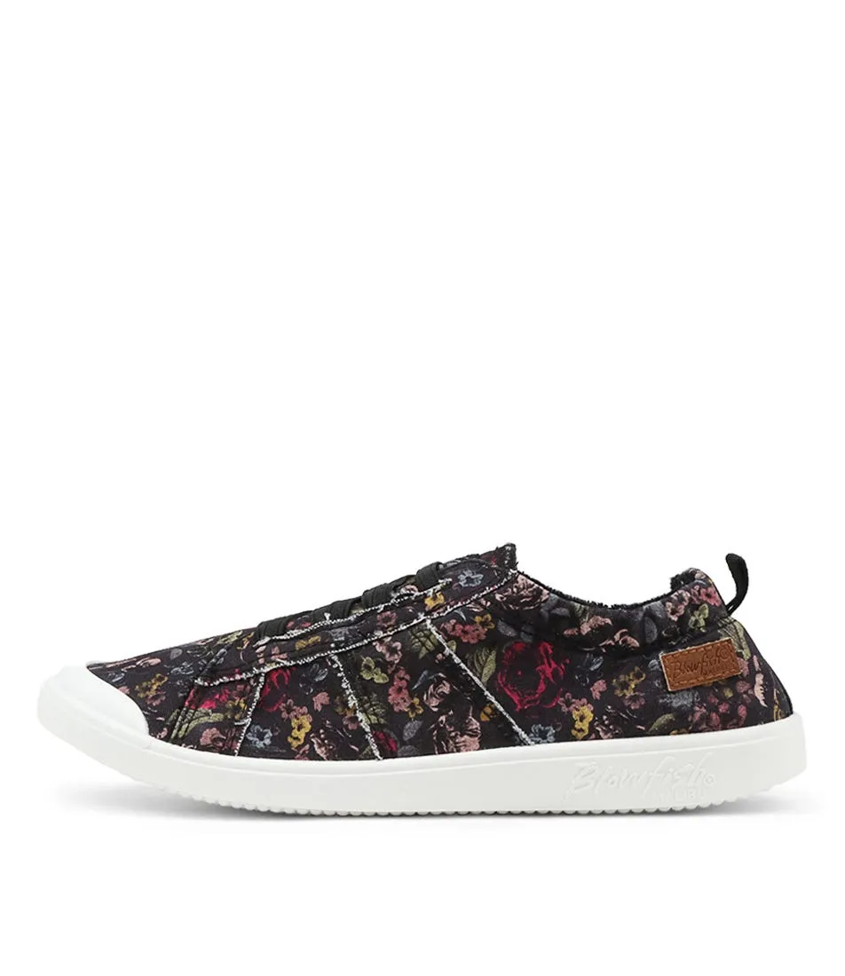 BLOWFISH Vex Black Smashing Floral Canvas Sneakers