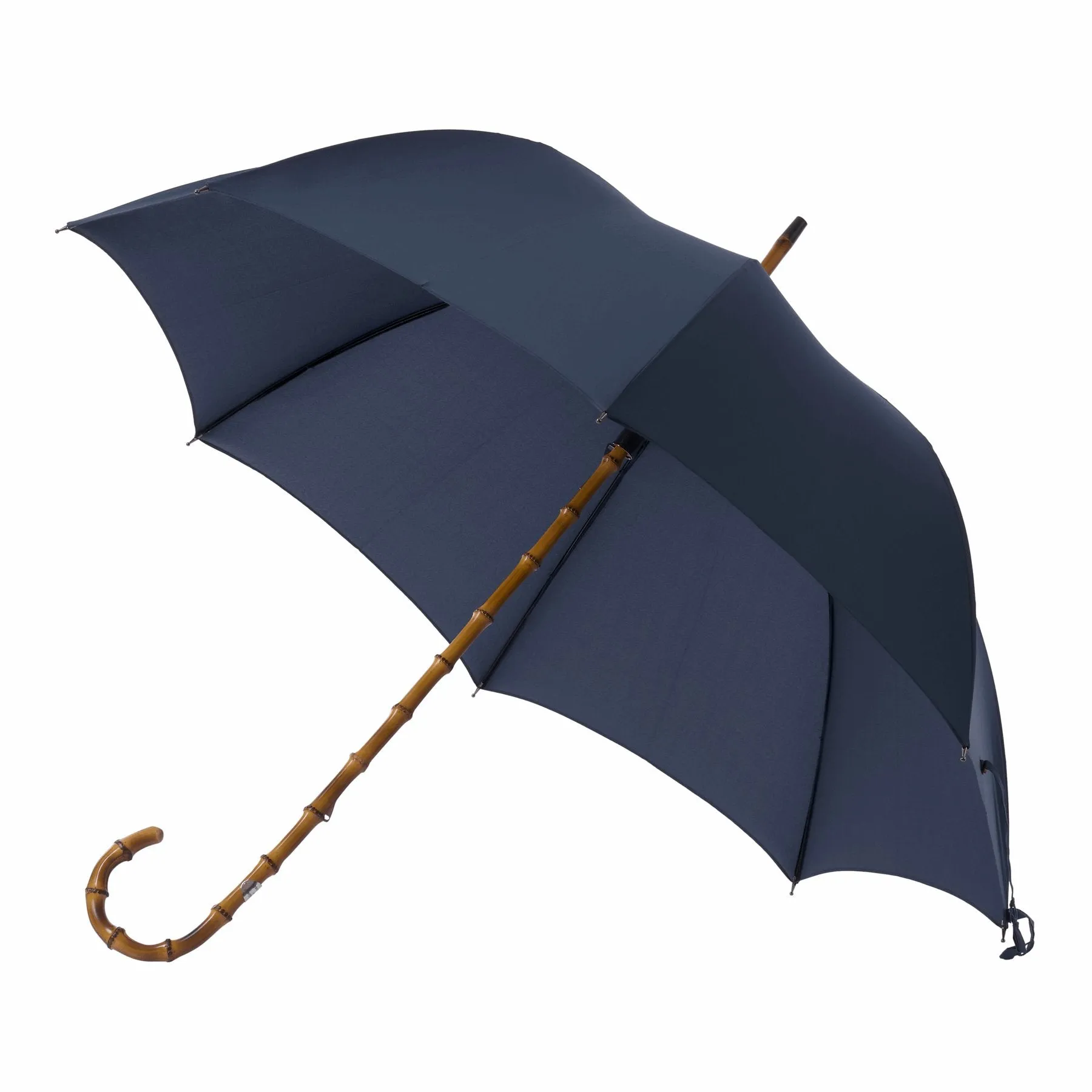  Bontoni Bamboo-Handle Umbrella in Blue