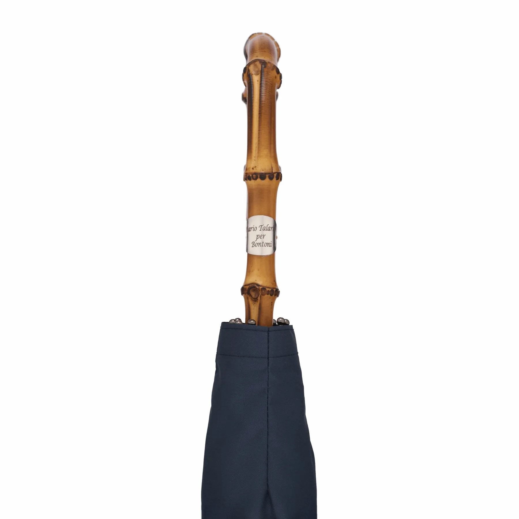  Bontoni Bamboo-Handle Umbrella in Blue