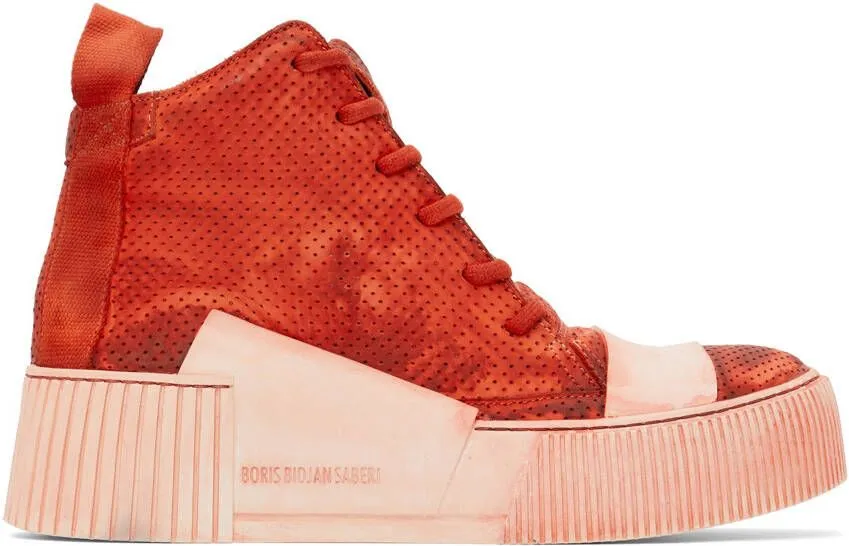 Boris Bidjan Saberi SSENSE Exclusive Red Bamba 1.1 Sneakers