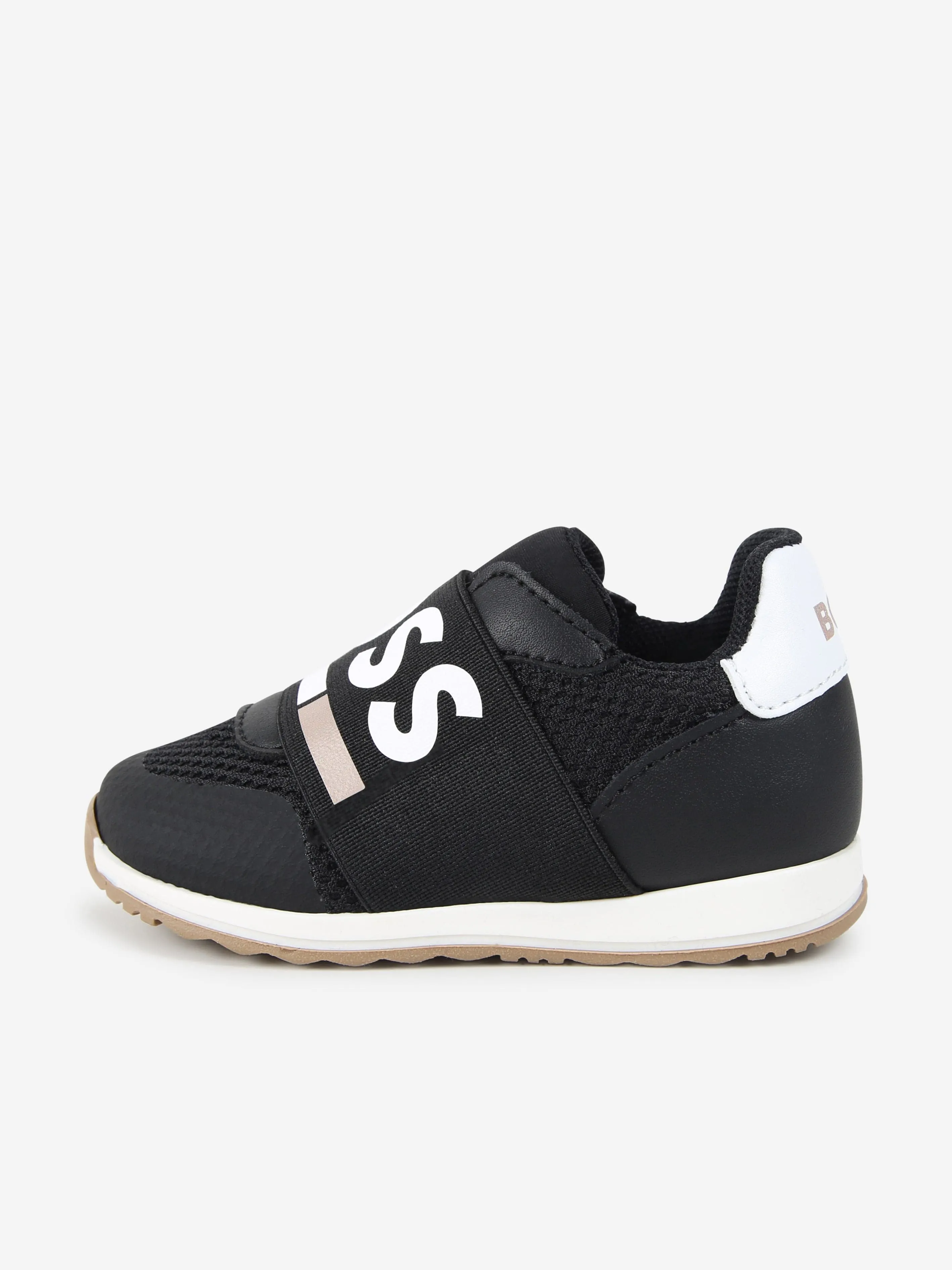 BOSS Boys Logo Trainers in Black