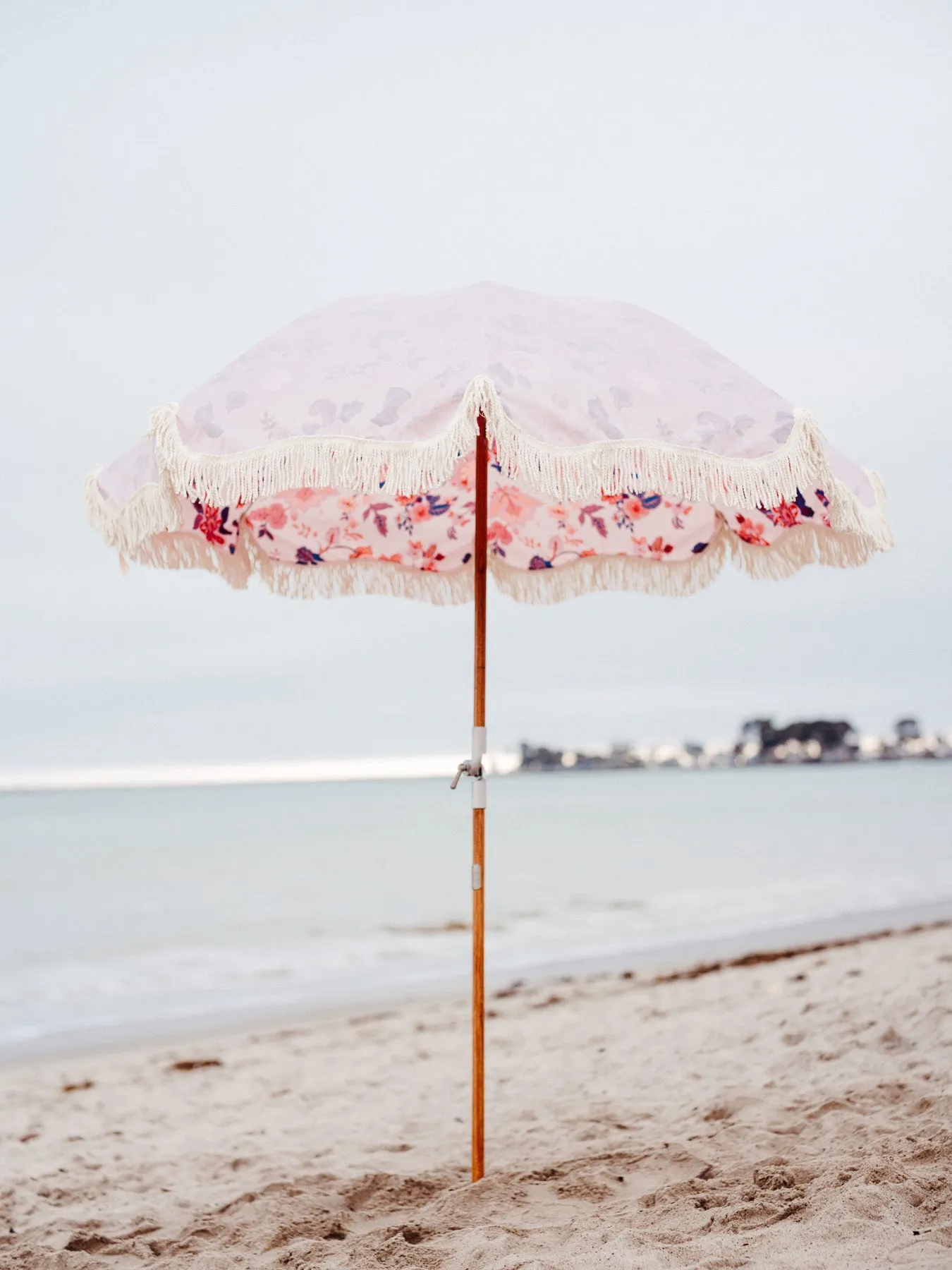 Business & Pleasure - Premium Beach Umbrella - Pink Paisley