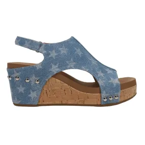 Carley Patriotic Studded Wedge Sandals