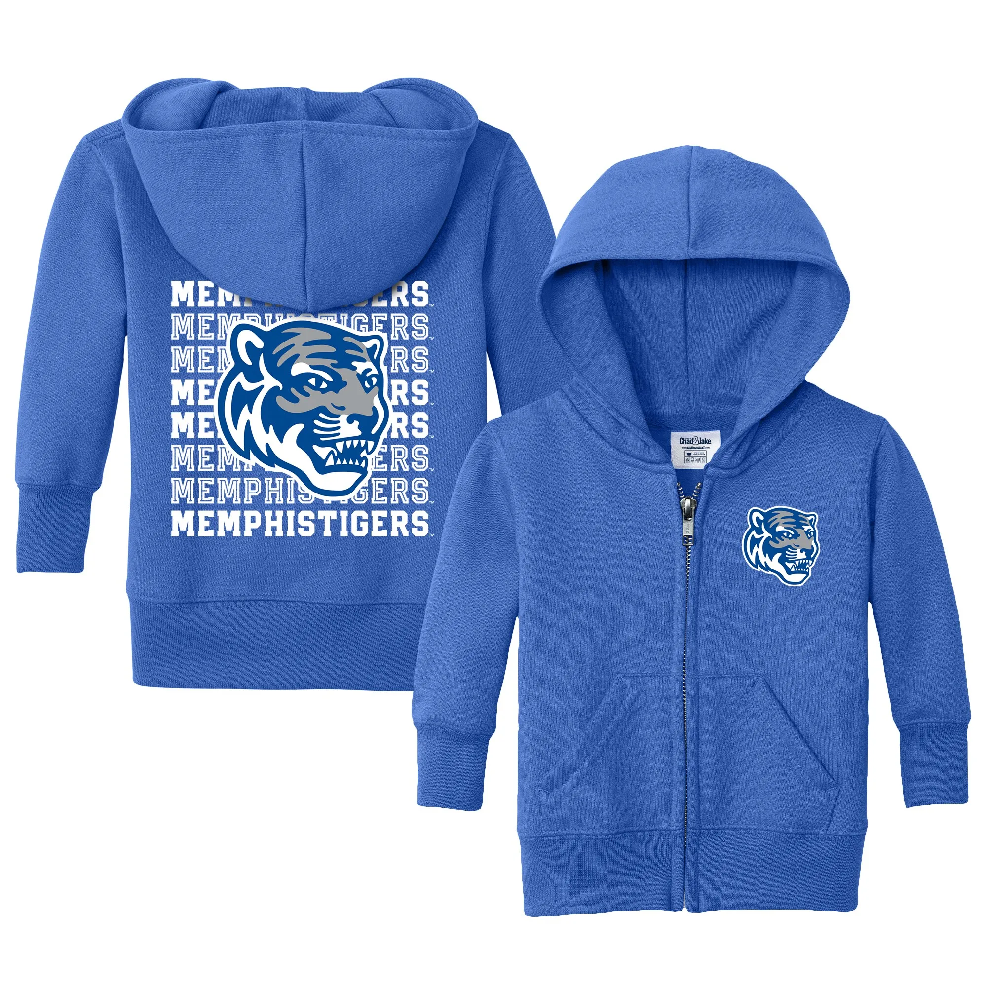 Chad & Jake Memphis Tigers Infant Royal Retro Full-Zip Hoodie Sweatshirt