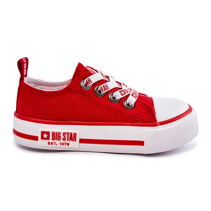 Children's Material Sneakers Big Star KK374071 Red