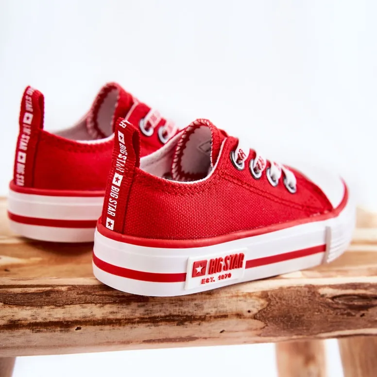 Children's Material Sneakers Big Star KK374071 Red