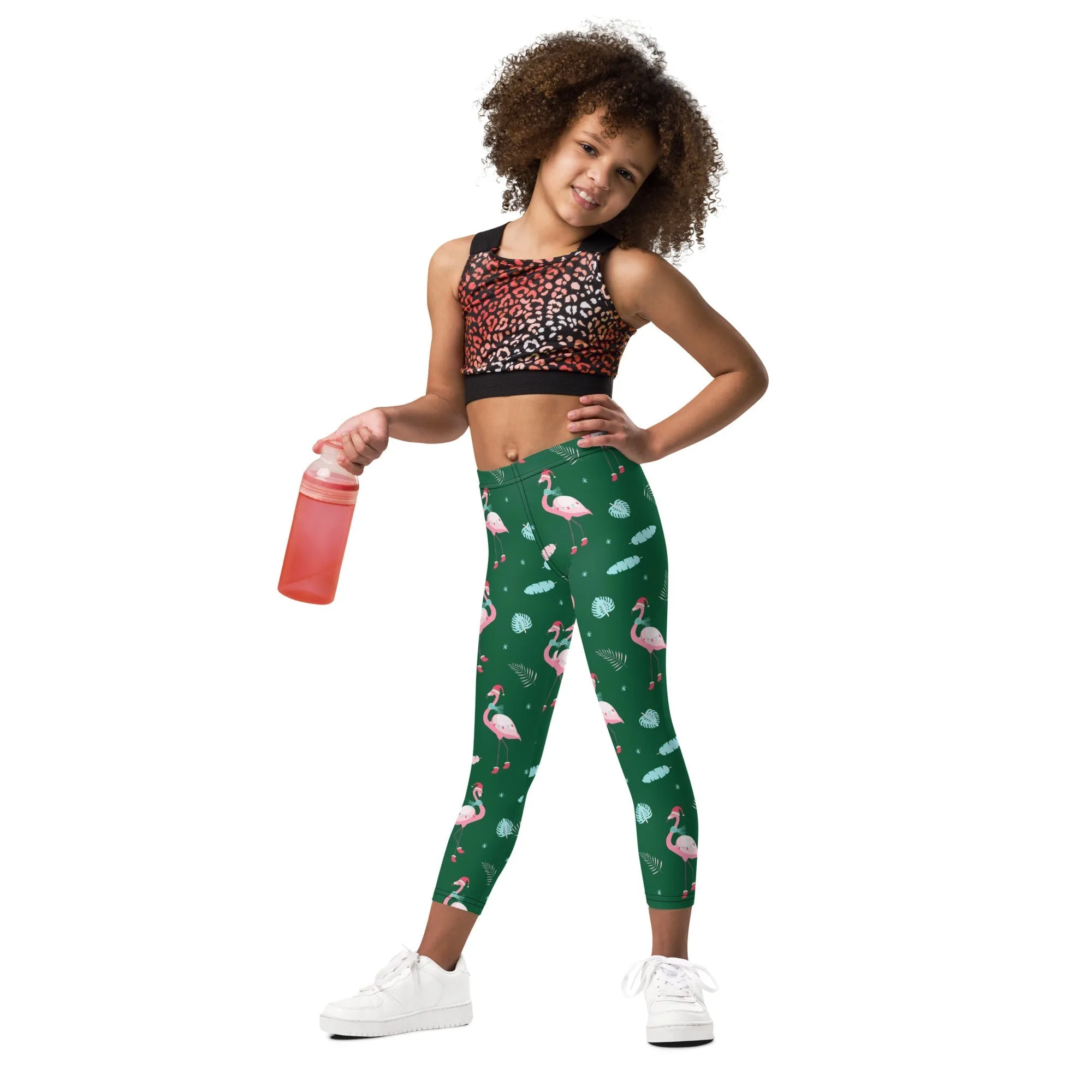 Christmassy Flamingos Kid's Leggings