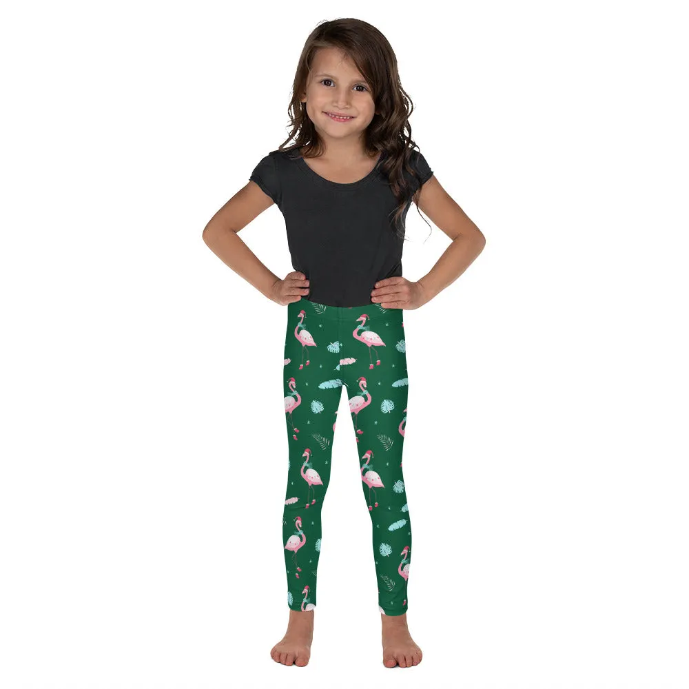 Christmassy Flamingos Kid's Leggings