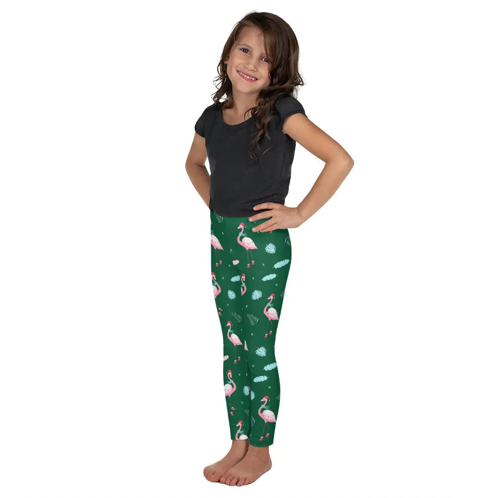 Christmassy Flamingos Kid's Leggings