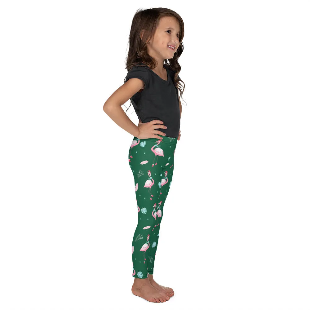 Christmassy Flamingos Kid's Leggings