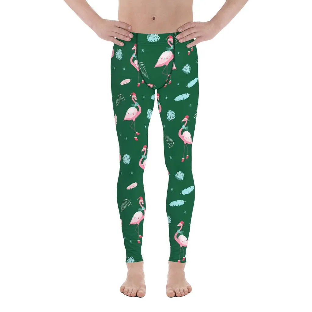 Christmassy Flamingos Men's Leggings