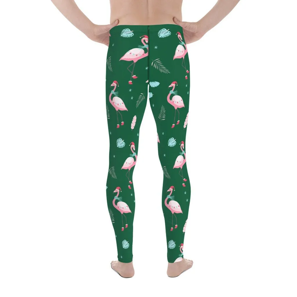 Christmassy Flamingos Men's Leggings