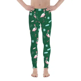 Christmassy Flamingos Men's Leggings