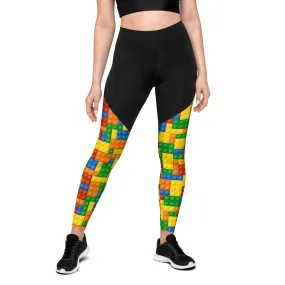 Colorful Blocks Compression Leggings