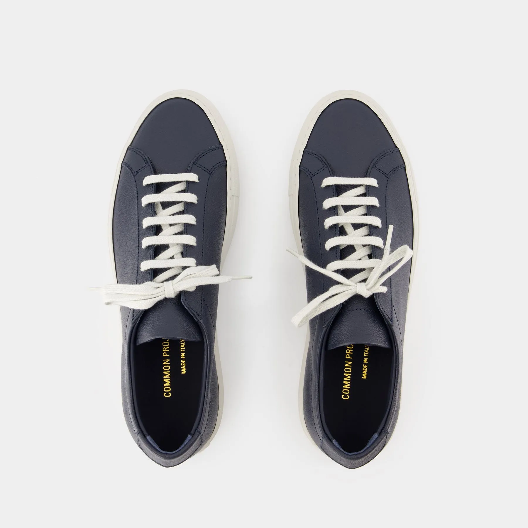 COMMON PROJECTS  Achilles Contrast Bumpy Sneakers - COMMON PROJECTS - Leather - Blue