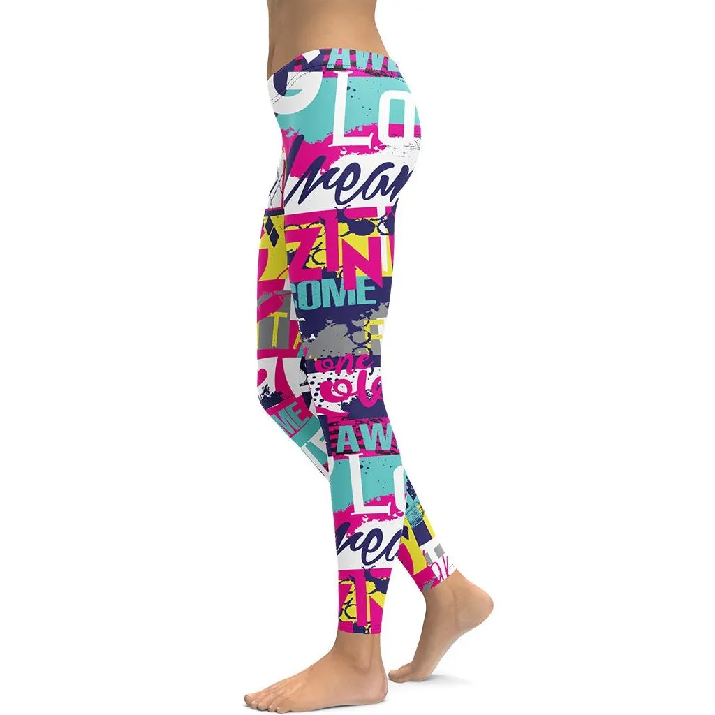 Cool Slogan Leggings