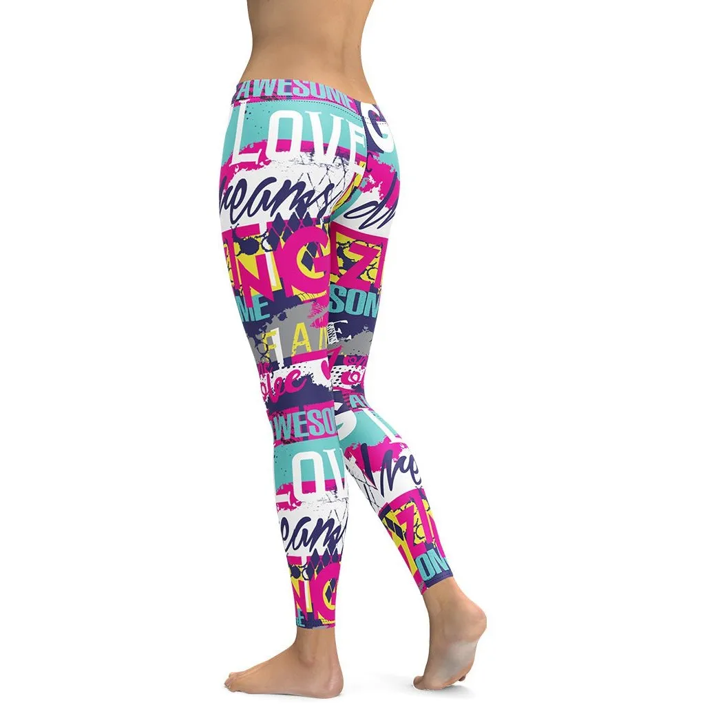 Cool Slogan Leggings