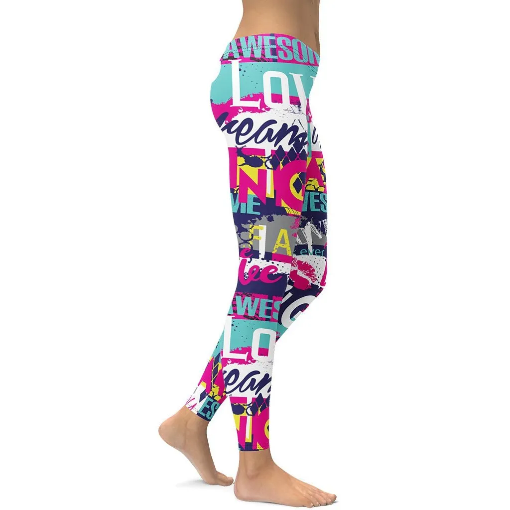 Cool Slogan Leggings