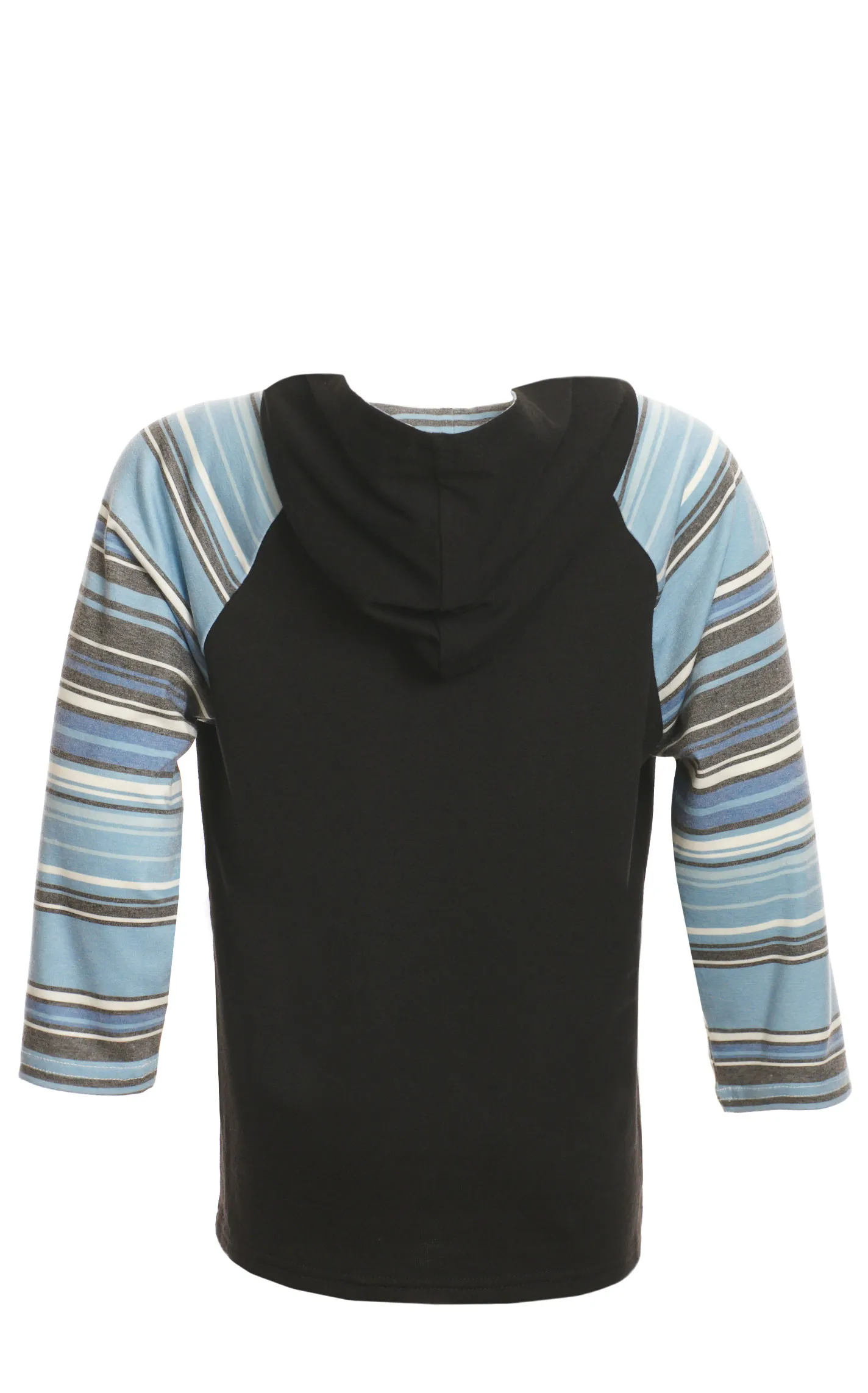 Cowboy Hardware Boy's Black with Stormy Blue Serape Light Weight Hoodie