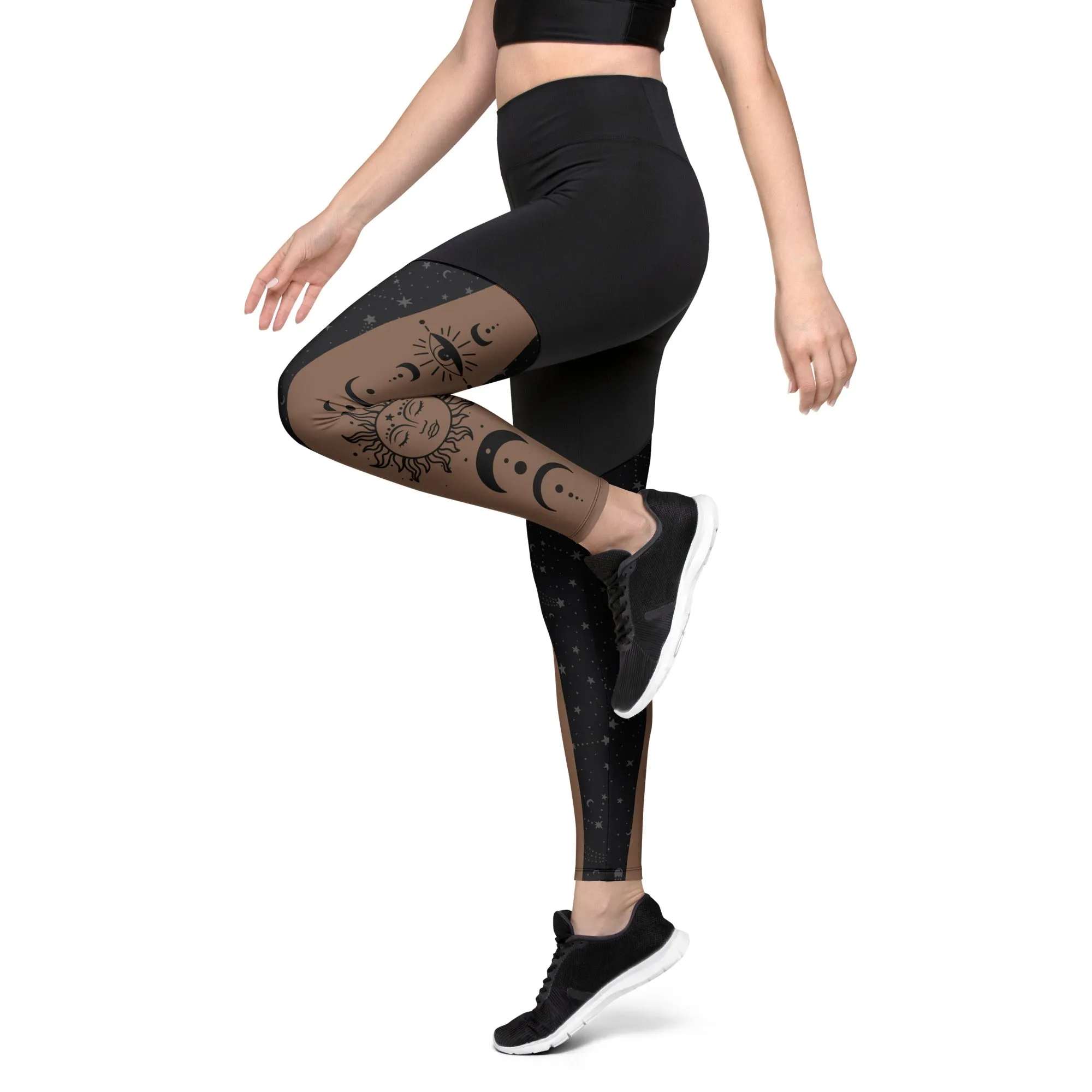 Crescent Moon Compression Leggings