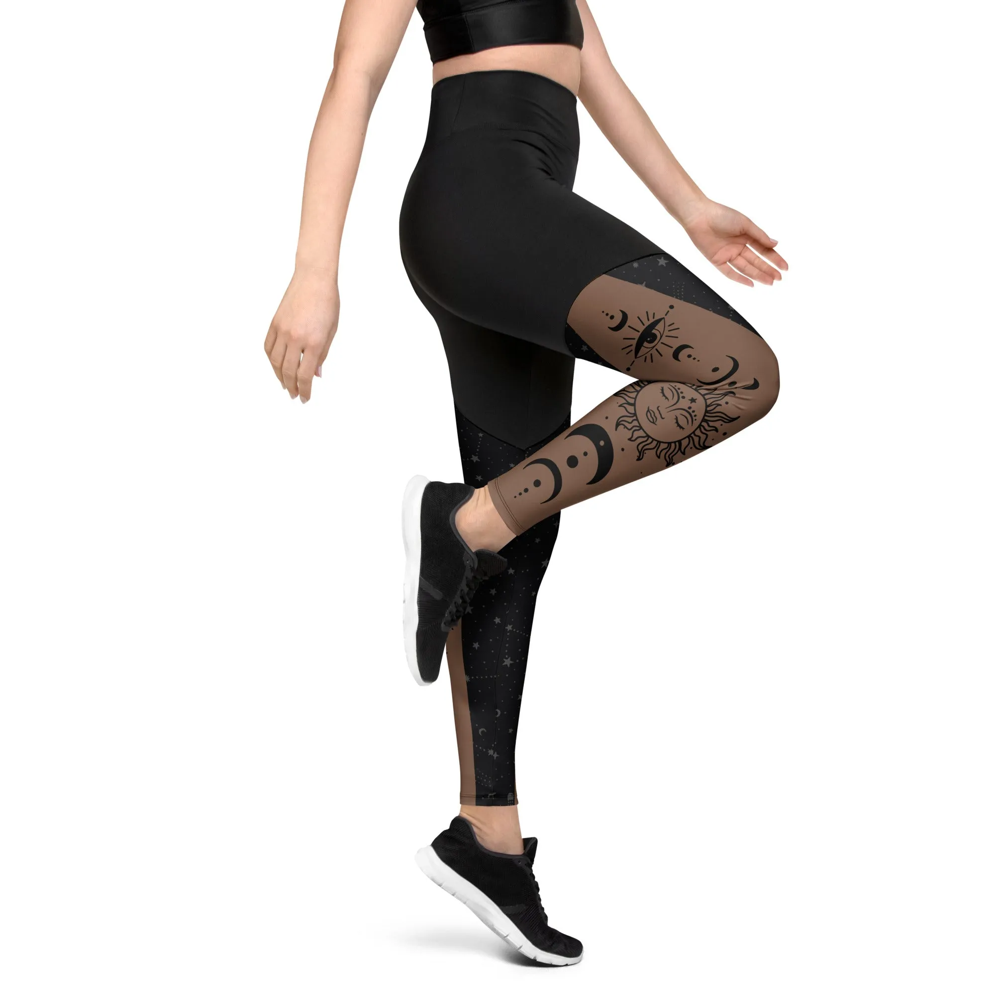 Crescent Moon Compression Leggings