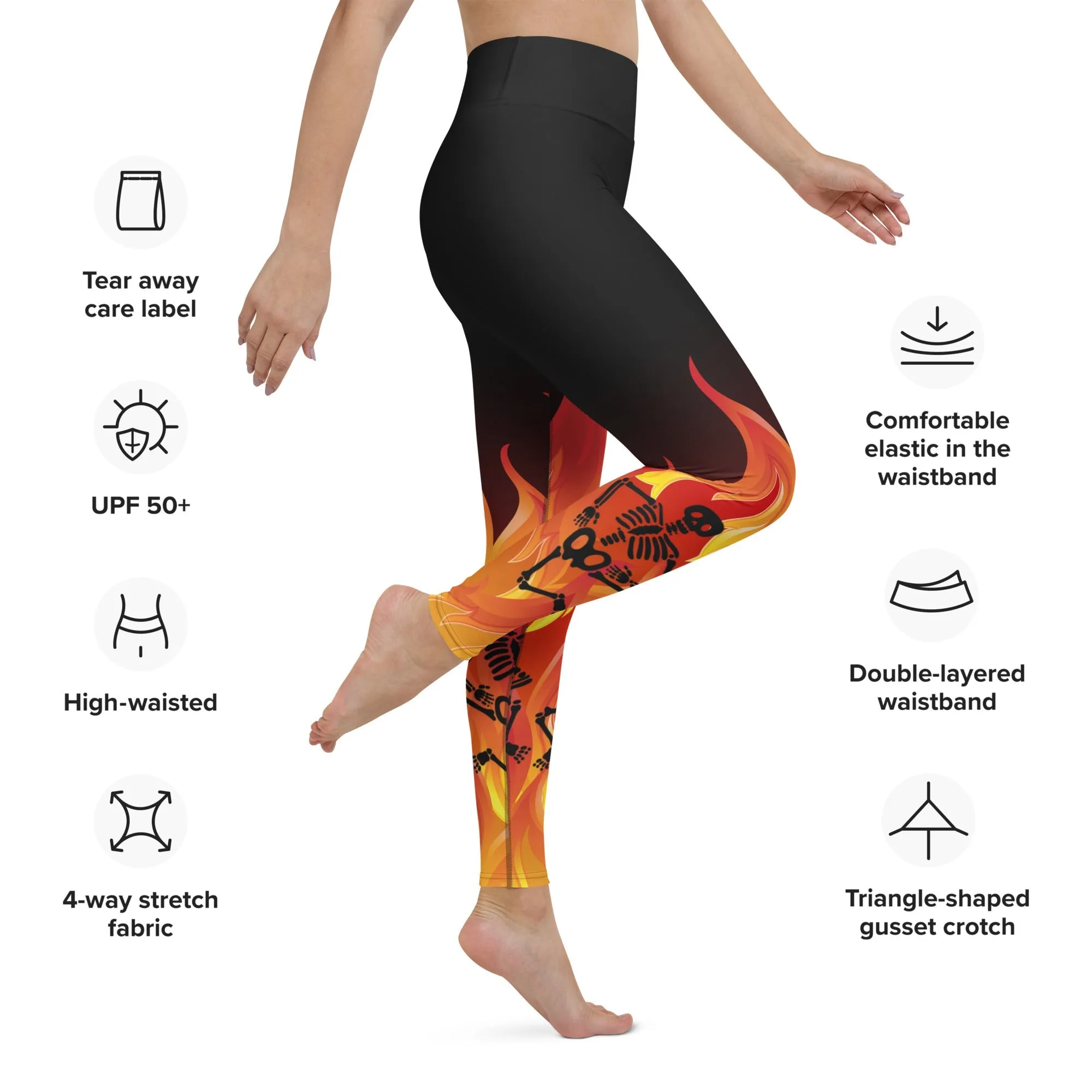 Crimson Inferno Yoga Leggings