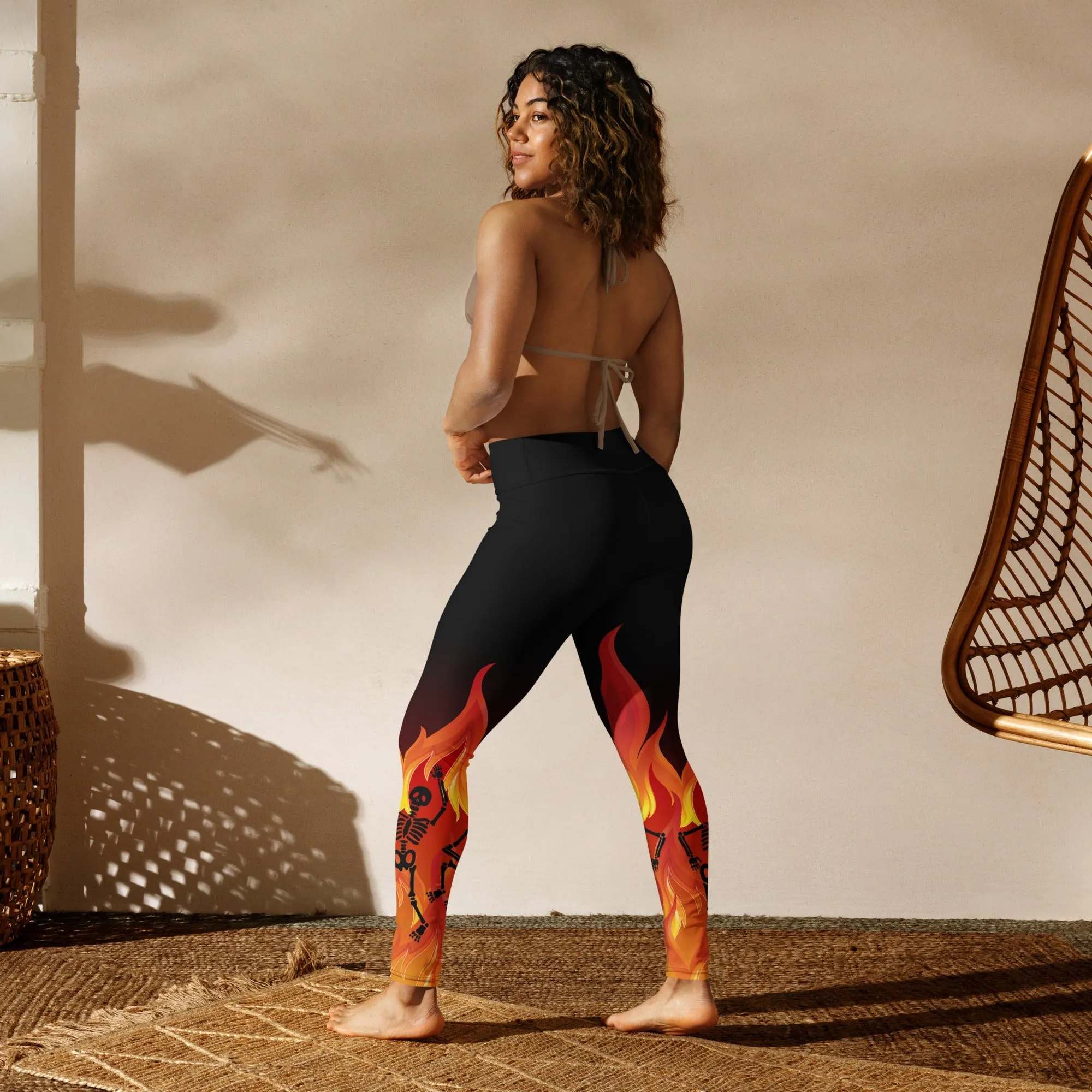 Crimson Inferno Yoga Leggings