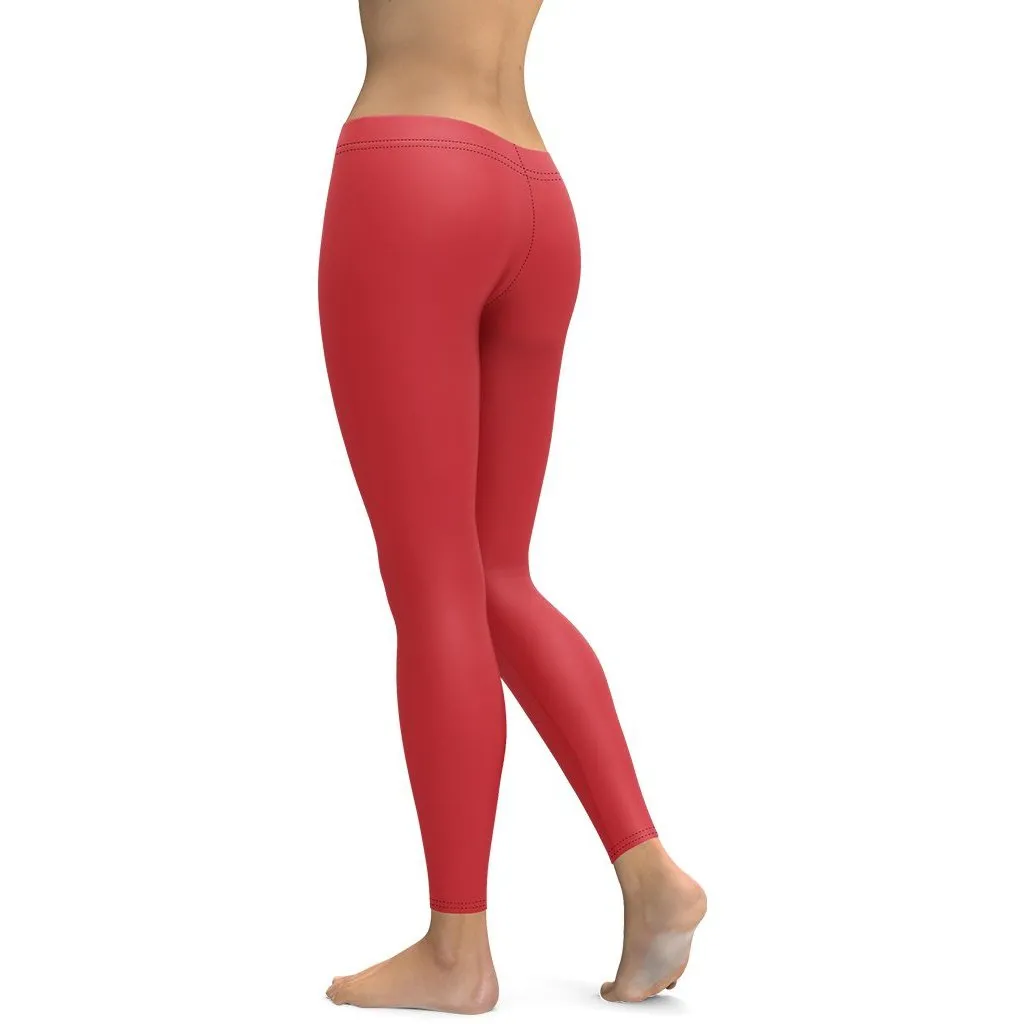 Crimson Red Leggings