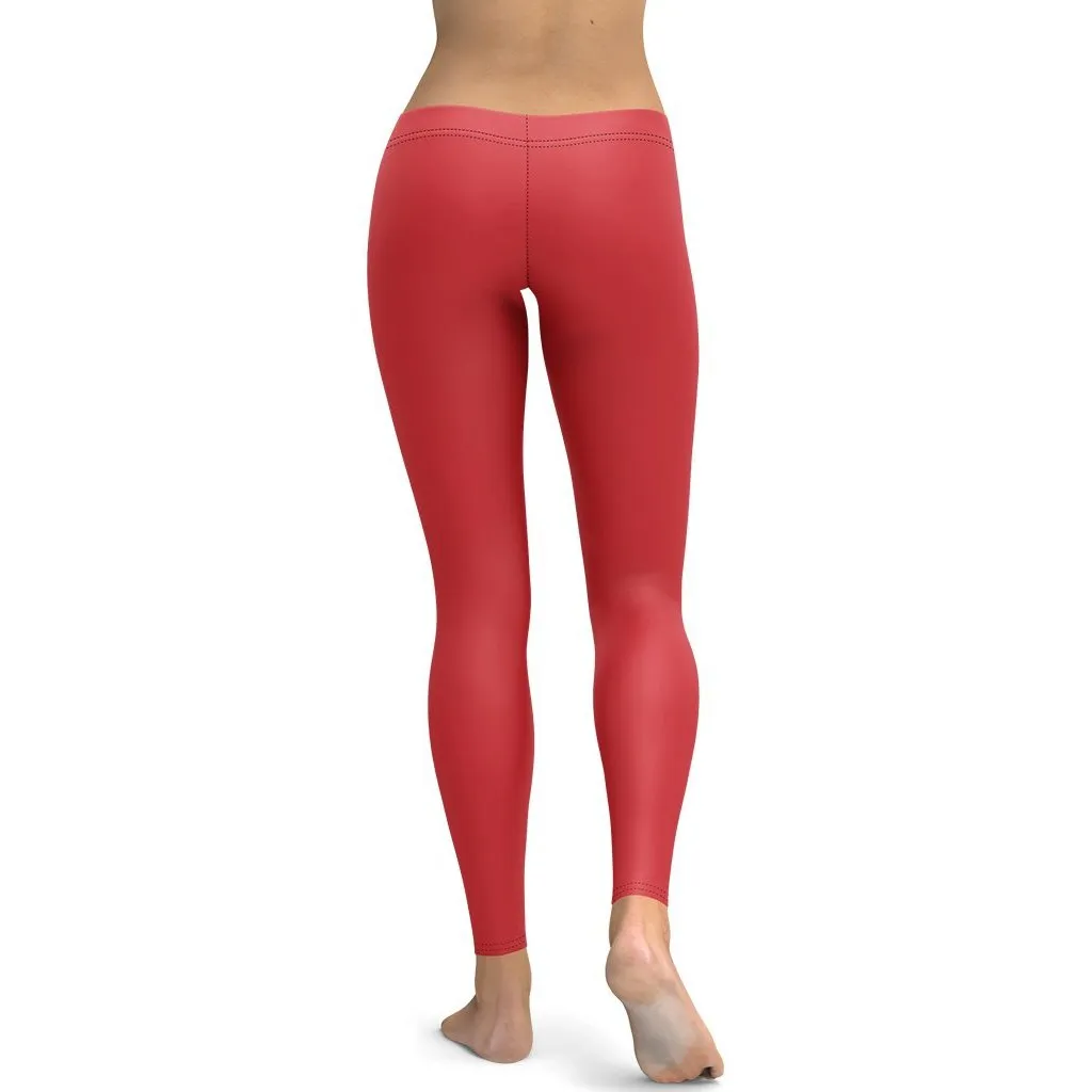 Crimson Red Leggings