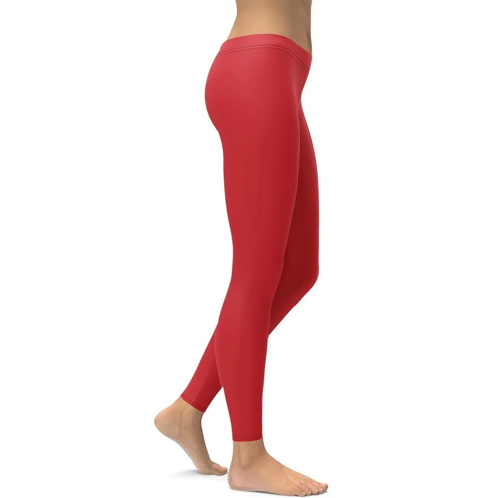 Crimson Red Leggings