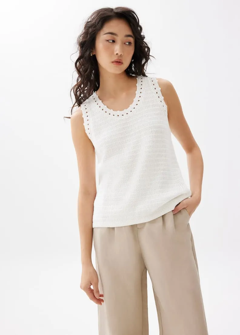 Crochet Round Neck Tank Top