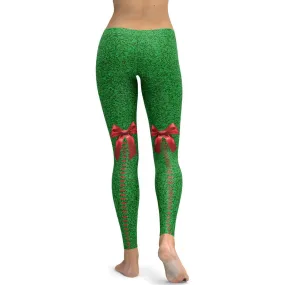 Cute Christmas Bow Leggings