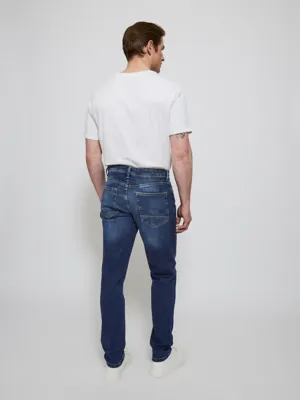 Dark Wash Freefit Slim Jeans With Stretch | Men | George at ASDA