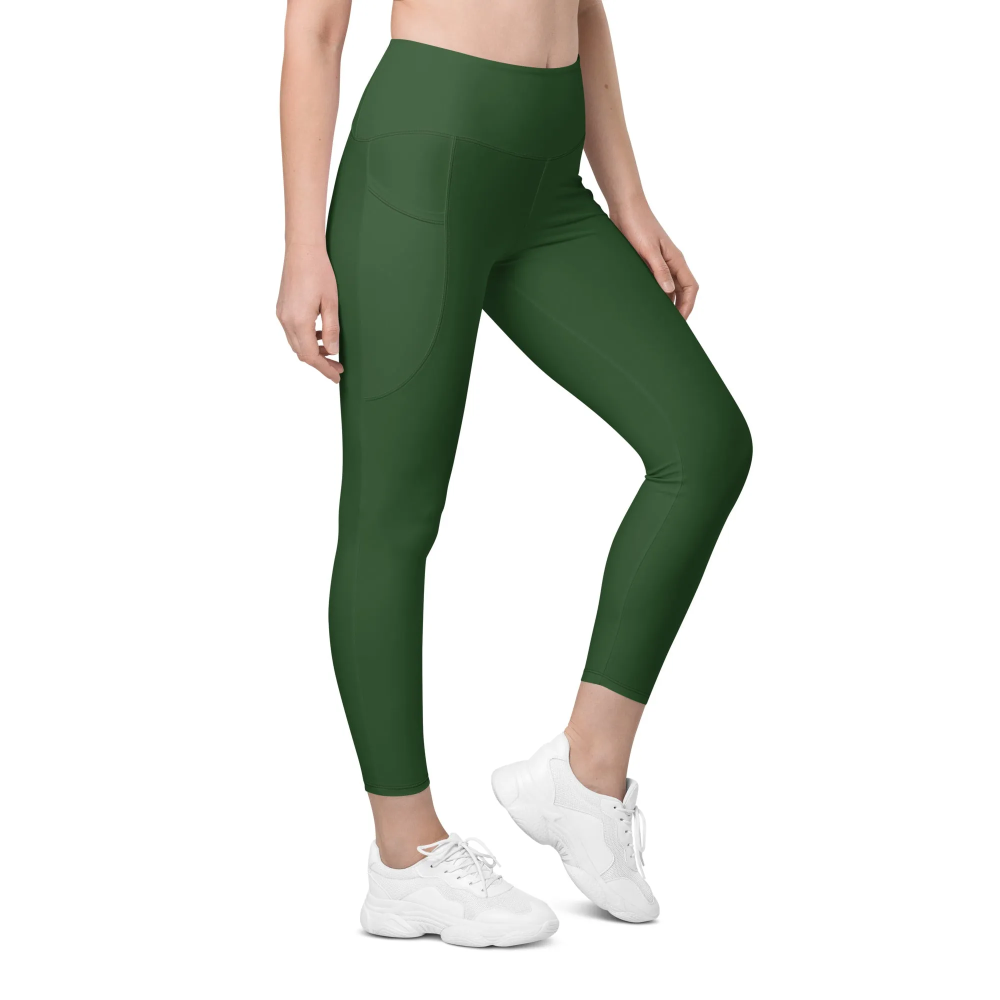 Deep Forest Green Leggings With Pockets