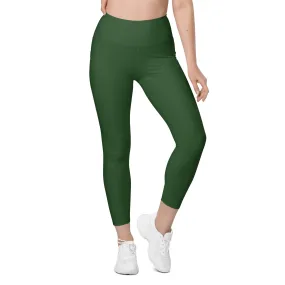 Deep Forest Green Leggings With Pockets